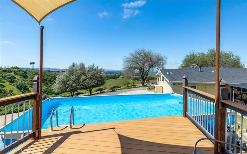 Well Maintained above ground pool off deck