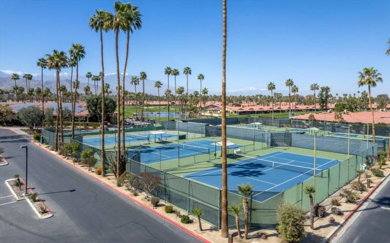 Aerial Tennis Courts
