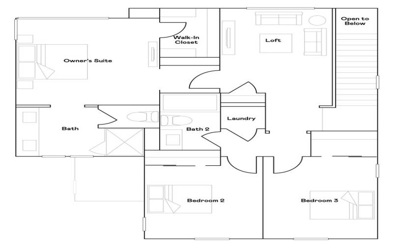 Residence 1 - Level 2 Floorplan