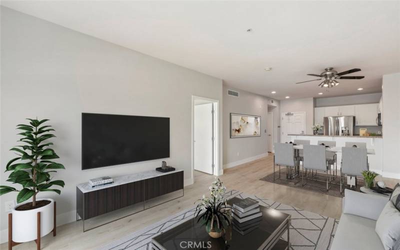 Family and Dining Room (Virtual Staging)