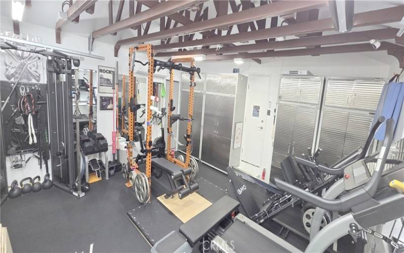 Garage used as professional gym