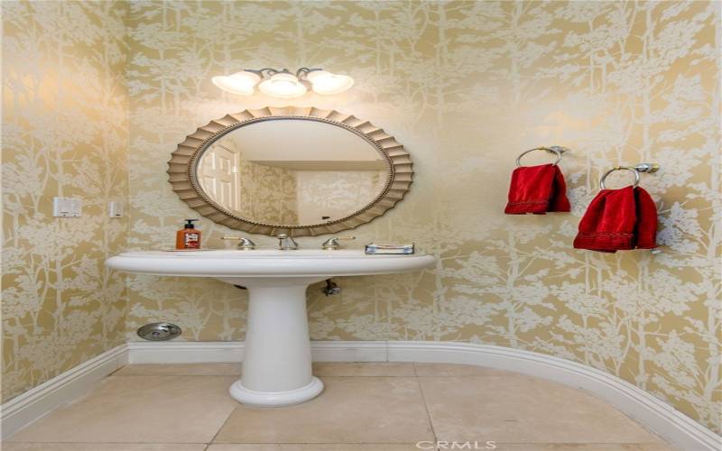 The guest powder room.