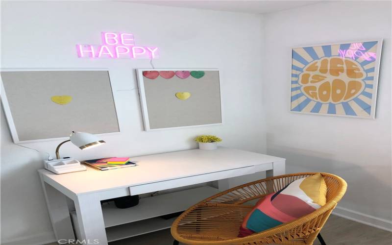 Study area in the bedroom. Be happy!