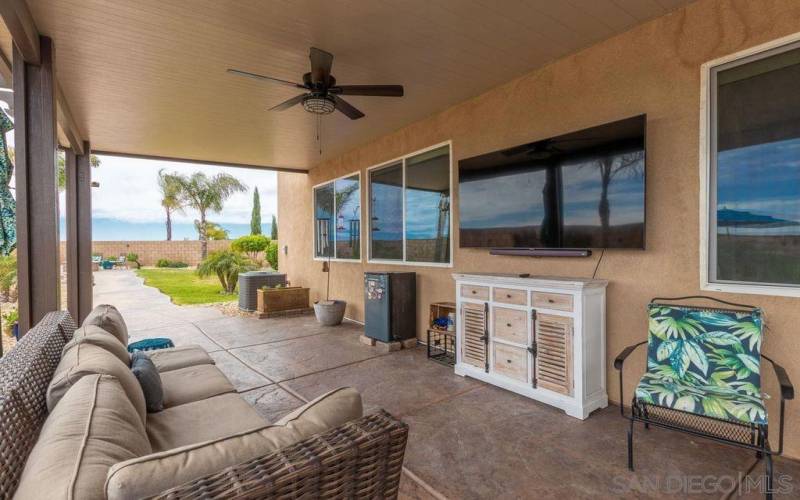 Covered Patio with TV