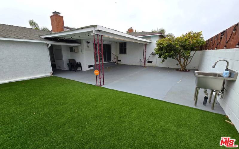 Private Patio to Huge backyard.