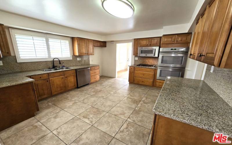 Spacious kitchen area.