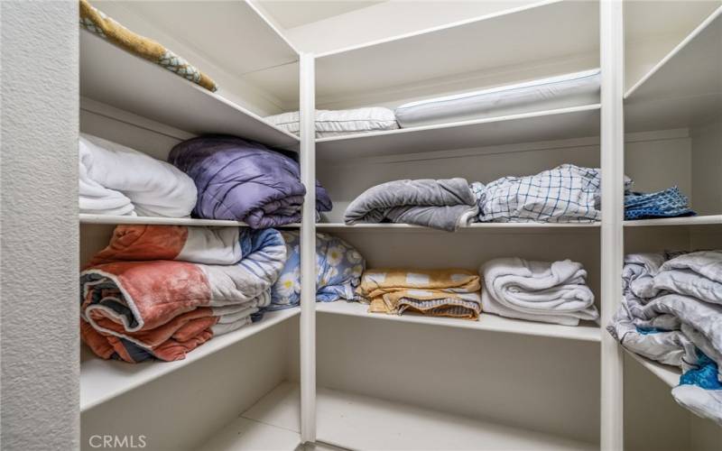 Linen Closet in Laundry Room