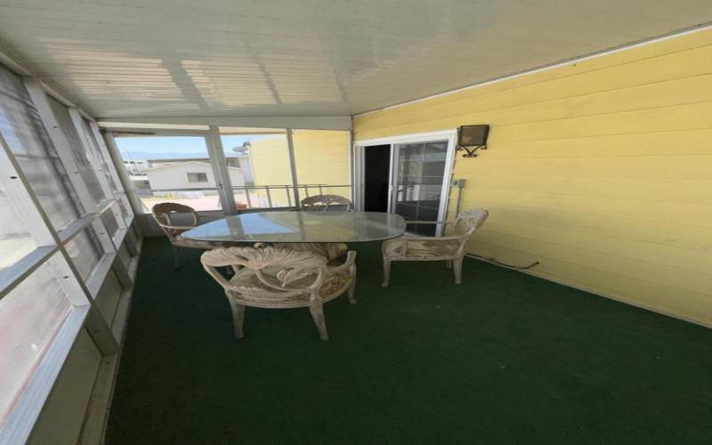 inside screened porch