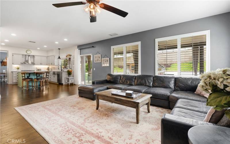 Family Room looking into Kitchen