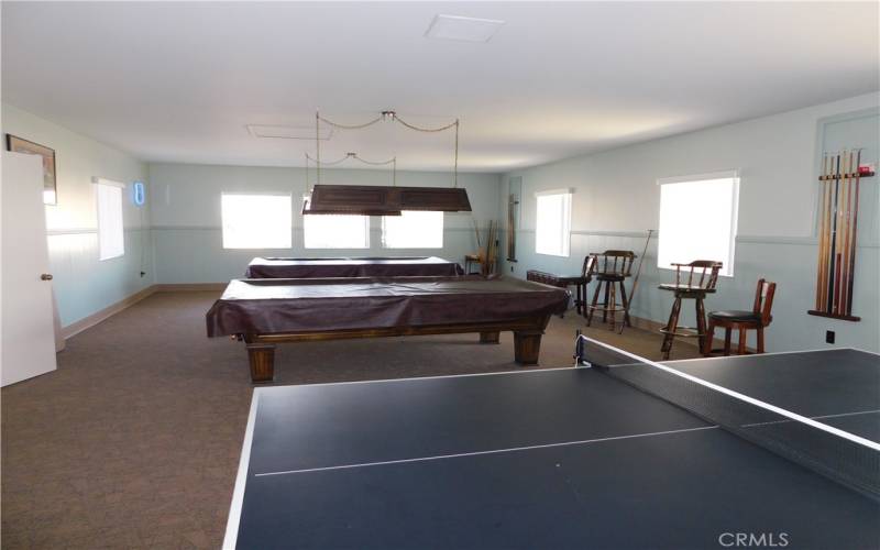 CLUBHOUSE POOL TABLE AND TABLE TENNIS