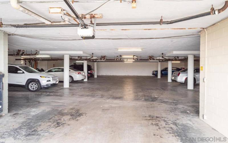 2 secured parking garage spaces.