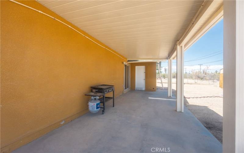 Covered back patio