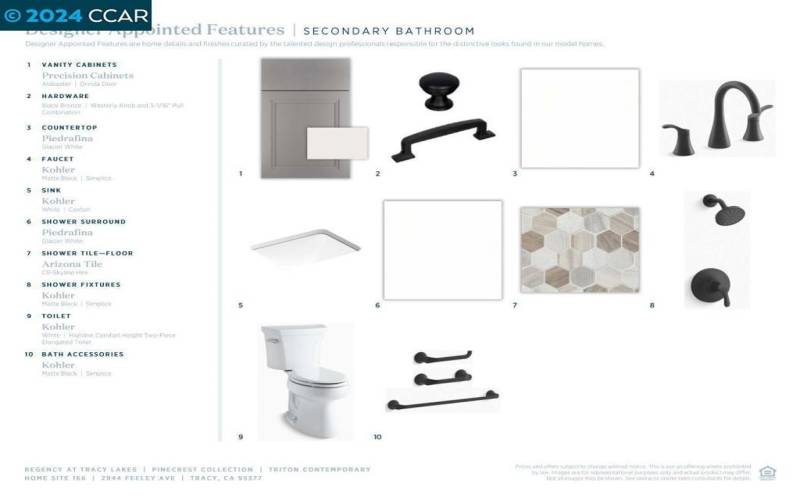 Secondary Bathroom Features