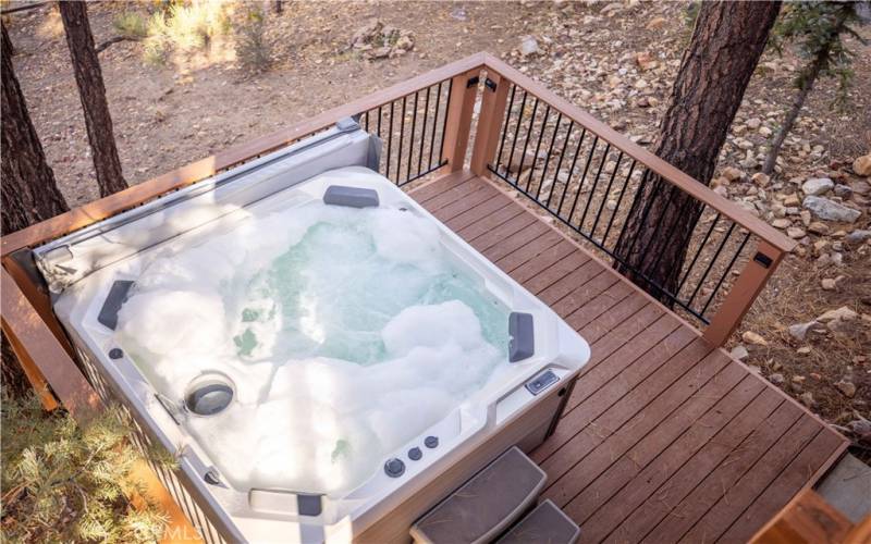 Private Jacuzzi is perfect for enjoying nature.