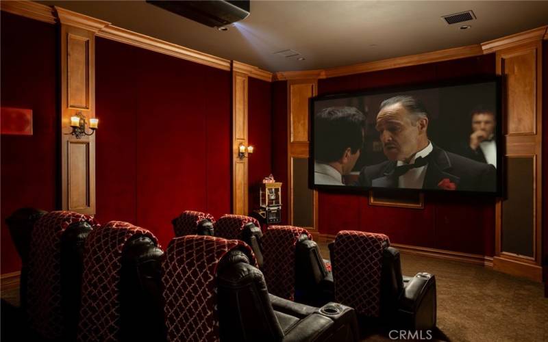 Private in-Home Theatre with 8 Reclining seats