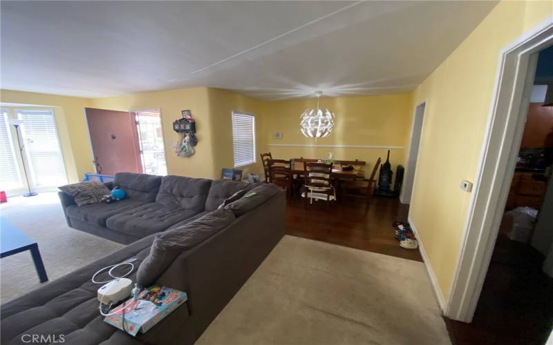 Looking from hallway out towards dining and living room.