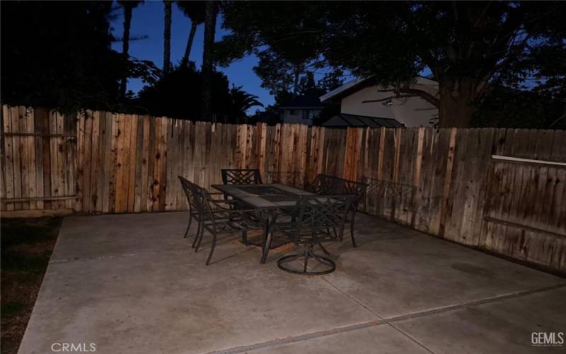 Backyard patio