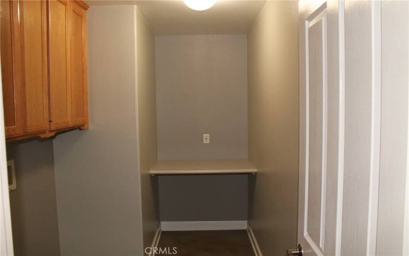 Laundry Room cabinets and shelf
