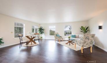 Open Main Living Area with view of hills