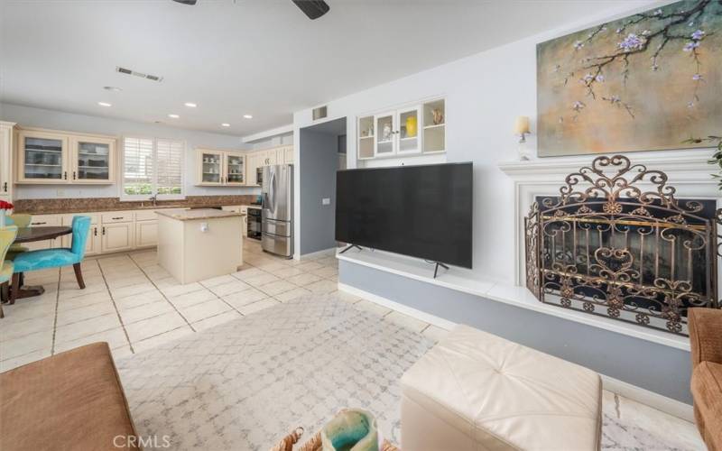 Open concept kitchen and family room