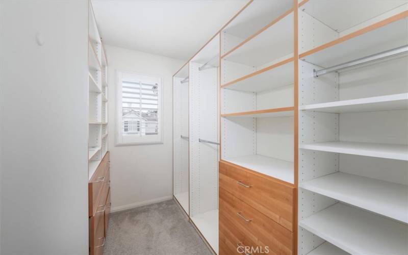 Large walk in closet in secondary bedroom