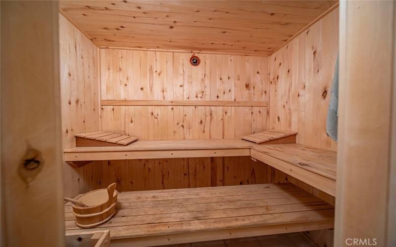 Private Sauna in primary bathroom
