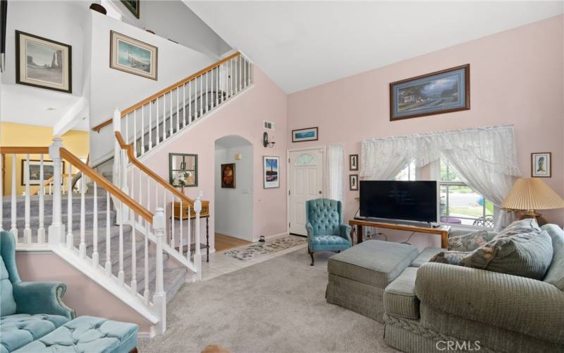 Living Room And Stairway To Upper Level