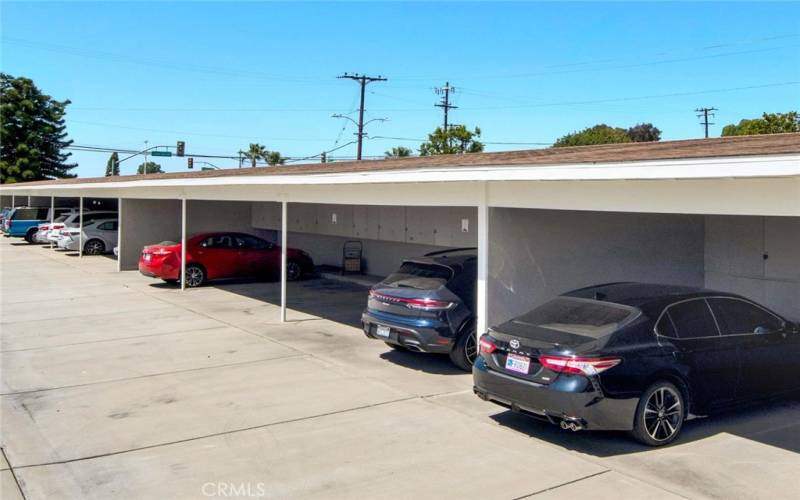 Parking Spot: Carport 13, Space 42 (parking space is second car from right)