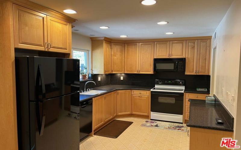 Upgraded and remodeled kitchen with built-ins