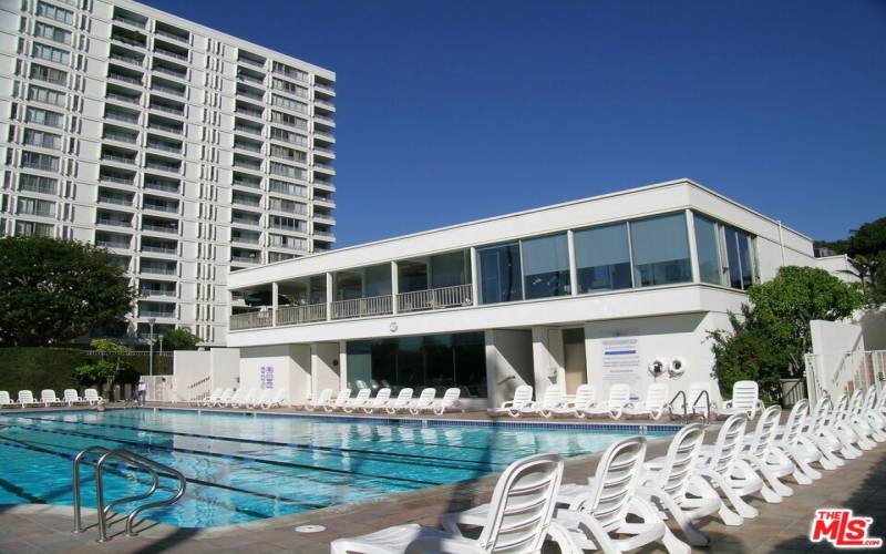 Heated Jr. Olympic Size Pool with Lap Lanes