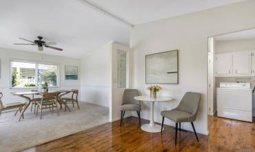 Views from kitchen to dining room