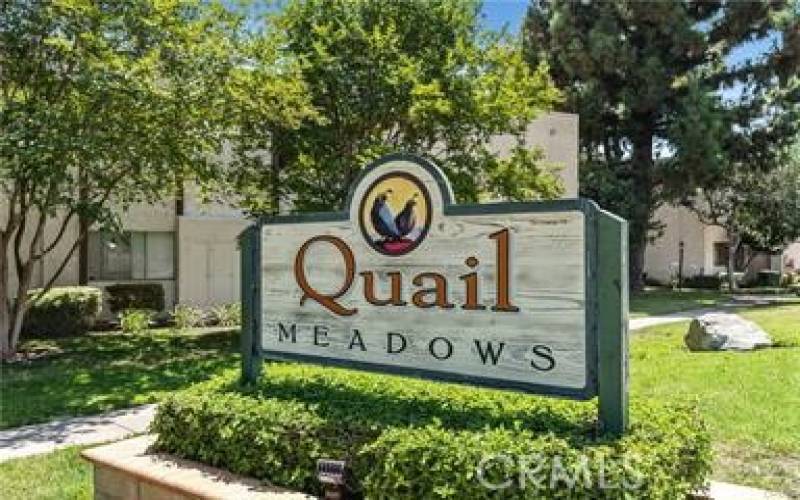 Quail Sign in Front