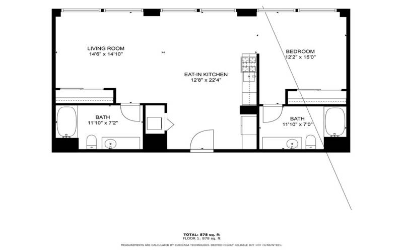 Floorplan (Living Room area is second bedroom on tax records)