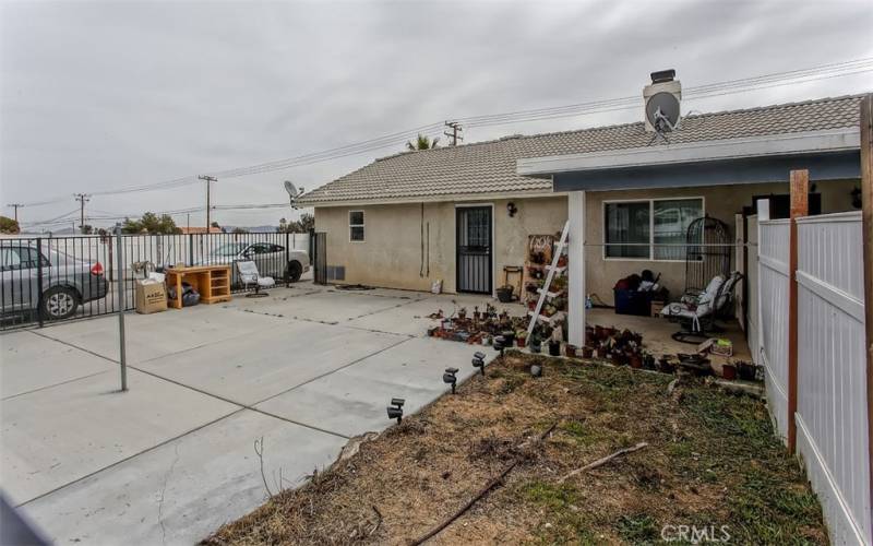 converted garage - separated back yard