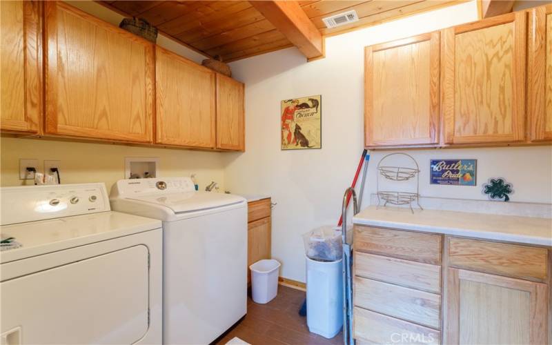 Spacious Laundry/Utility area on main level between Bedrooms.
