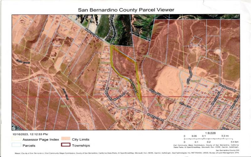 Map of both  APN together. 5 acre Parcel & a 15.14 acre Parcel.