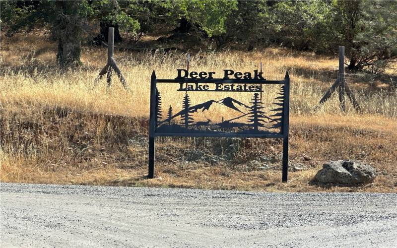 Entrance to Deer Peak Lake Estates