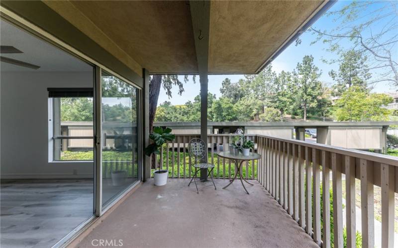 Balcony and dining area