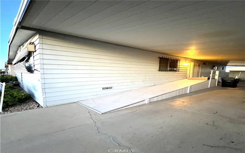 Side Ramp next to carport