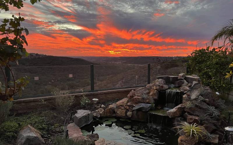 Sunset over the Pond