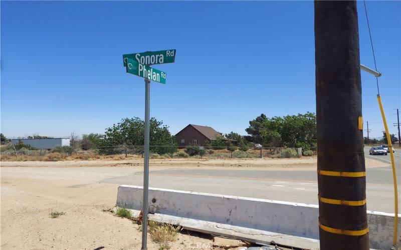 view to the east from the southeast corner of property