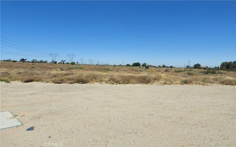 view to the northwest from south side of property