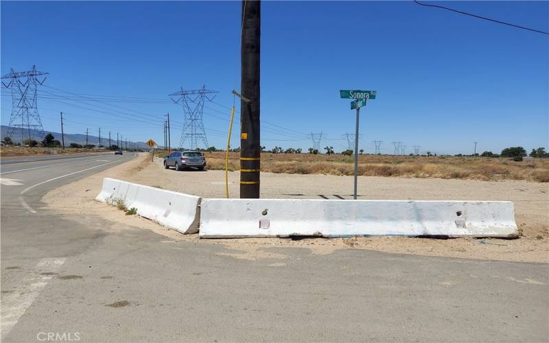 view of southeast corner of property