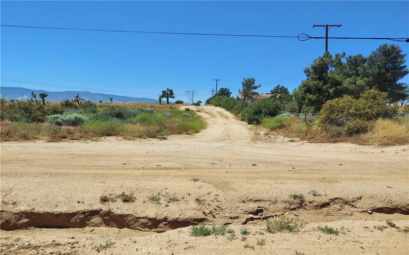 view of southeast corner of property