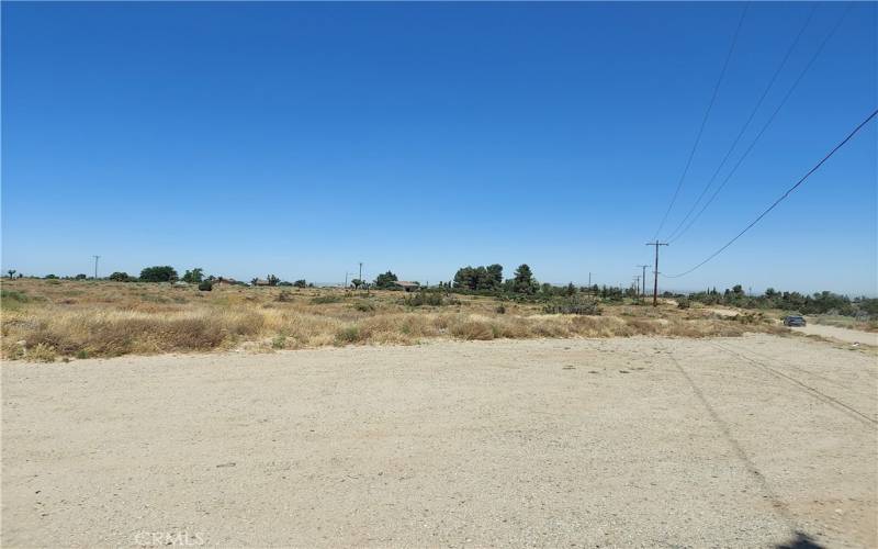 view to the north from southeast corner of property