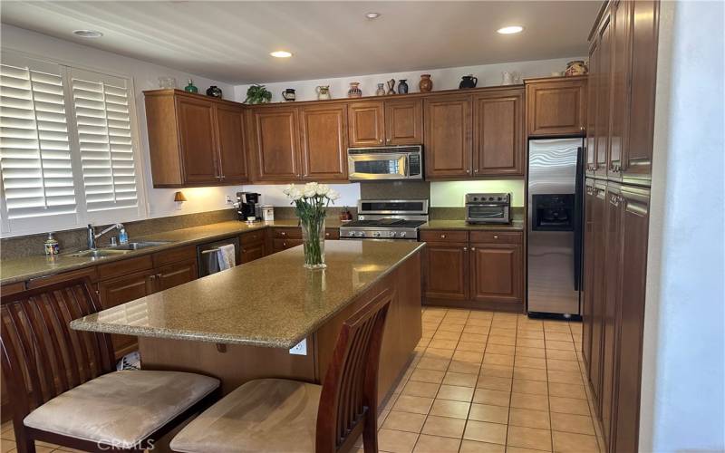 Large kitchen with high end appliances