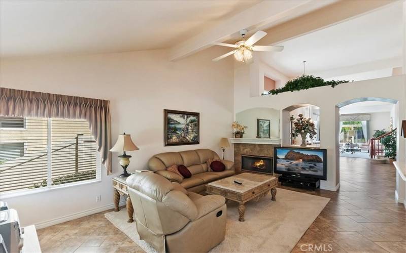 Family Room with Cozy Fireplace