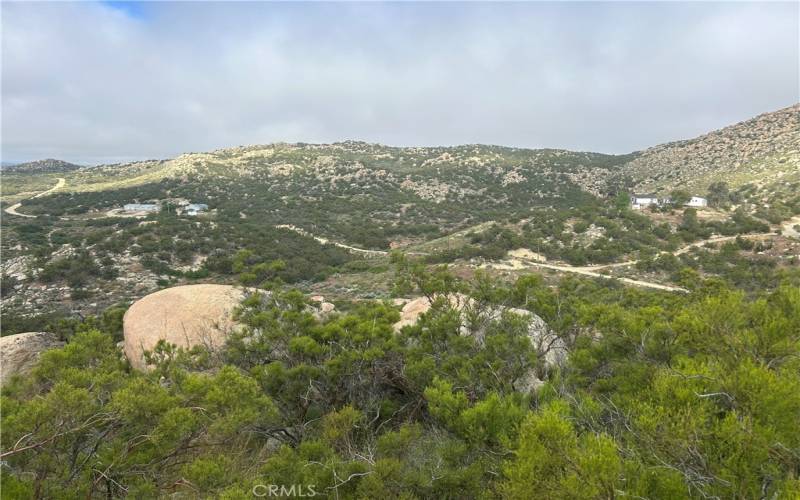 SW facing view of local valley from upper pad on NW portion of property.