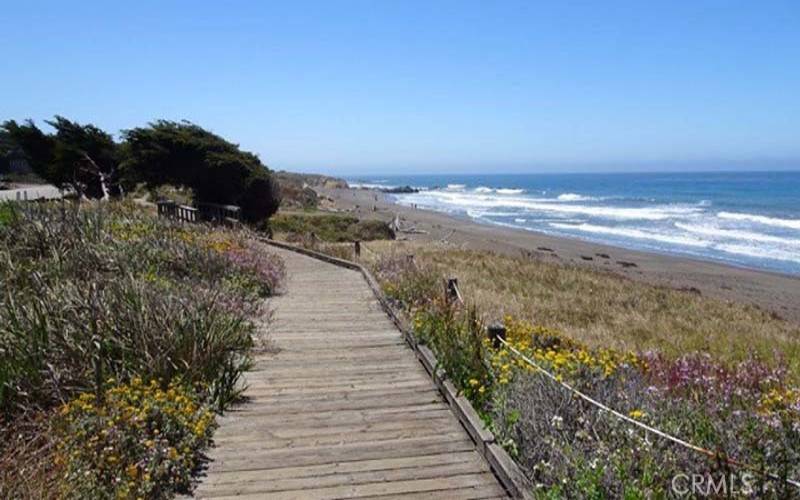 Another view of the Boardwalk at Moonstone Beach for strolls along the ocean.