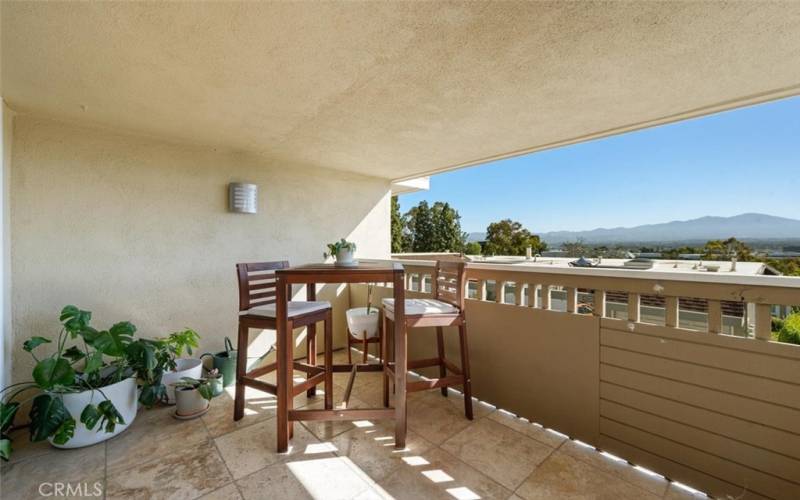   Large deck with view of Saddleback Mountain city lights